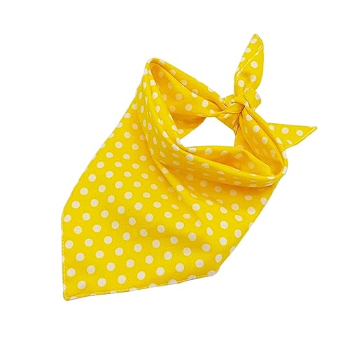 BELLIFFY Hundehalsband Lätzchen Haustierhalsband Dekor Hundespeichelhalsband Doppelseitiges Halsband Runder Kreis Speichelhalsband Gelb Hund Sicher Sauber Un von BELLIFFY