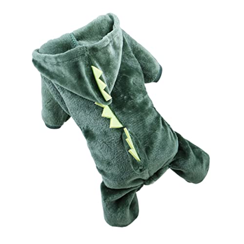 BELLIFFY Dinosaurier-hundekapuzenpullover Warme Hundekleidung Strapazierfähige Haustierbekleidung Outdoor-hundoutfit Kältebeständiges Welpen-Kleid von BELLIFFY
