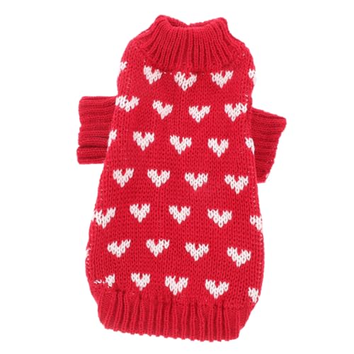 BELLIFFY Hundepullover Aus Acrylfaser für Hunde Herzmuster Größe XL BELLIFFY Hundepullover Aus Acrylfaser für Hunde Herzmuster Größe XL von BELLIFFY