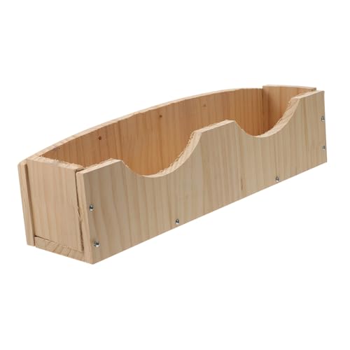 BELLIFFY Kaninchen Holzgrasständer, Hamster Futterstation, Hasen Futterstation, Haustier Kaninchen Futterbehälter, Hasen Behälter, Hamster Behälter, Kaninchen Rack, Nut Holz Futterstation, von BELLIFFY