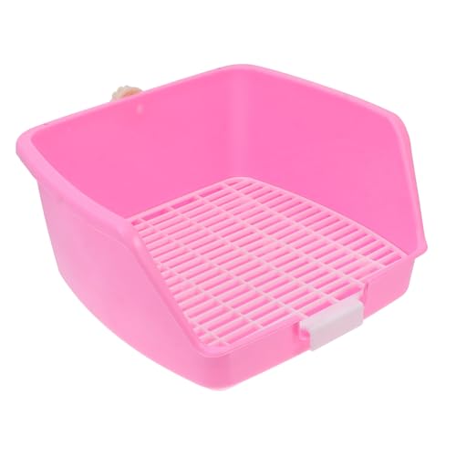 BELLIFFY Kaninchen Toilette aus Robustem Kunststoff mit Abnehmbarem Kompakte Leichte Nager Töpfchentrainer für Kaninchen Meerschweinchen Hamster für Kleine Haustiere von BELLIFFY