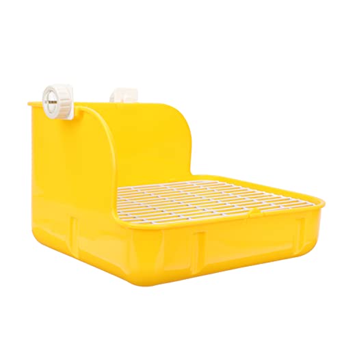 BELLIFFY Kaninchentöpfchen Aus Kunststoff Quadratische Toilette Kaninchentöpfchen Auf Dem Boden Töpfchenecke Für Kleintiere Frettchenstreu Bodenhasen-töpfchen Verschleißfest Yellow Plastik BELLIFFY Kaninchentöpfchen Aus Kunststoff Quadratische Toilette Kaninchentöpfchen Auf Dem Boden Töpfchenecke Für Kleintiere Frettchenstreu Bodenhasen-töpfchen Verschleißfest Yellow Plastik von BELLIFFY