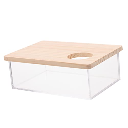 BELLIFFY Hamster-sandbadebox Aus Acryl und Holz für Chinchillas Meerschweinchen Rennmäuse Hamsterbad Praktische Funktionen BELLIFFY Hamster-sandbadebox Aus Acryl und Holz für Chinchillas Meerschweinchen Rennmäuse Hamsterbad Praktische Funktionen von BELLIFFY