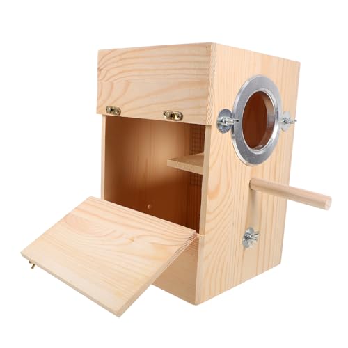 BELLIFFY Wellensittich-Nistkästen aus massivem Holz Papageien-Zuchtkasten Sittich-Nistkasten dekoratives Vogelhaus BELLIFFY Wellensittich-Nistkästen aus massivem Holz Papageien-Zuchtkasten Sittich-Nistkasten dekoratives Vogelhaus von BELLIFFY