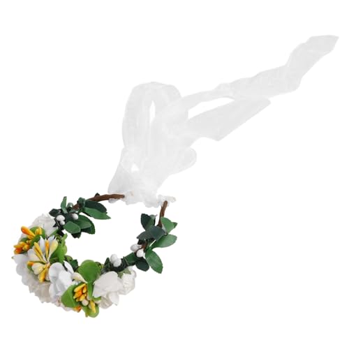 BELLIFFY Blumenkranz Hundehalsband Und Katzenhalsband Dual-use Blütenkranz Für Haustiere Für Fotoshootings Wiederverwendbar Leicht Und Hautfreundlich Für Partys Und Feste von BELLIFFY