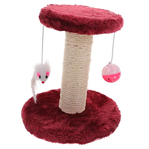 BELLIFFY Katzenkratzbaum mit Sisalmatte Robuster Kratzpfeiler für Katzen Indoor Kratzmöbel aus Strapazierfähigen Materialien für Katzenliebhaber Möbelpflege Weinrot zu Installieren BELLIFFY Katzenkratzbaum mit Sisalmatte Robuster Kratzpfeiler für Katzen Indoor Kratzmöbel aus Strapazierfähigen Materialien für Katzenliebhaber Möbelpflege Weinrot zu Installieren von BELLIFFY
