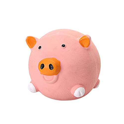 BELLIFFY 1stück Pet Biting Toy Molar Squeaker Aus Latex Strapazierfähiges Quietschspielzeug Für Hunde Und Welpen Süßes Design Pig von BELLIFFY