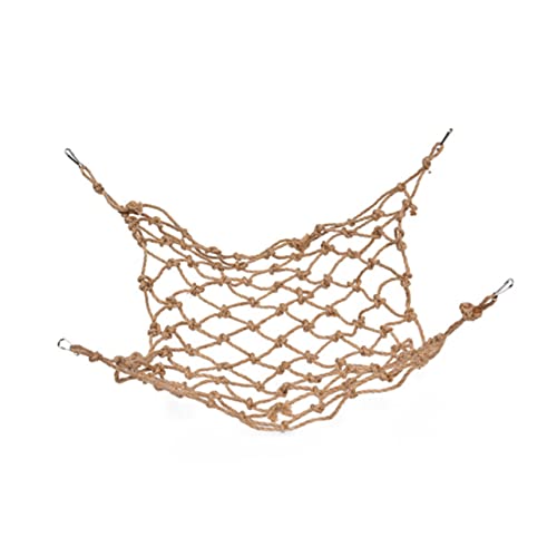 BELLIFFY Papageien Kletternetz Robustem Seil Große Kletterleiter Für Vögel Spielzeug Für Wellensittiche Nymphensittiche Und Macaws Mit Hängendem Karabiner Für Spaß von BELLIFFY