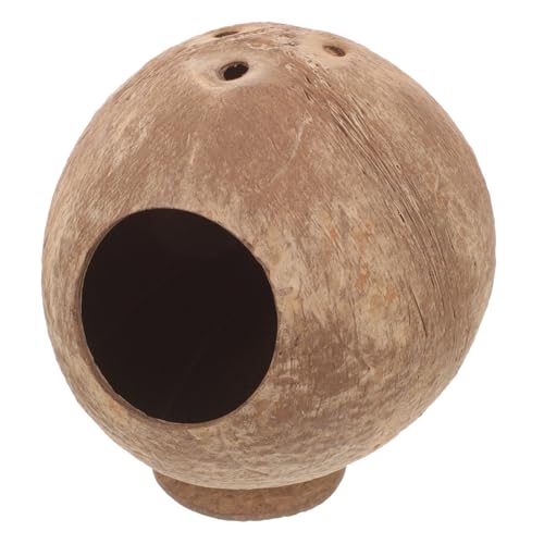 BELLIFFY Kokosnussschale Als Versteckhütte Für Hamster Meerschweinchen Und Kleintiere Natürliches Spielzeug Aus Kokosnuss Für Zwerghamster Mäuse Und Andere Haustiere von BELLIFFY
