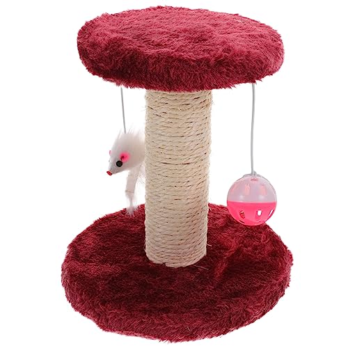 BELLIFFY Bequemer Katzenkratzbaum empfindlicher Herstellungsprozess Katzenbaum für Kätzchen Sisal doppellagiger Katzenkrallen-Kratzbaum Farbe Rotwein BELLIFFY Bequemer Katzenkratzbaum empfindlicher Herstellungsprozess Katzenbaum für Kätzchen Sisal doppellagiger Katzenkrallen-Kratzbaum Farbe Rotwein von BELLIFFY