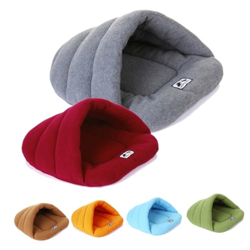 BELLIFFY Pet Bed Für Katzen Und Hunde Warmes Schlafnest Waschbarer Fleece-Schlafsack Xs Dunkelrot Für Kleine Haustiere Wie Welpen Und Kätzchen BELLIFFY Pet Bed Für Katzen Und Hunde Warmes Schlafnest Waschbarer Fleece-Schlafsack Xs Dunkelrot Für Kleine Haustiere Wie Welpen Und Kätzchen von BELLIFFY