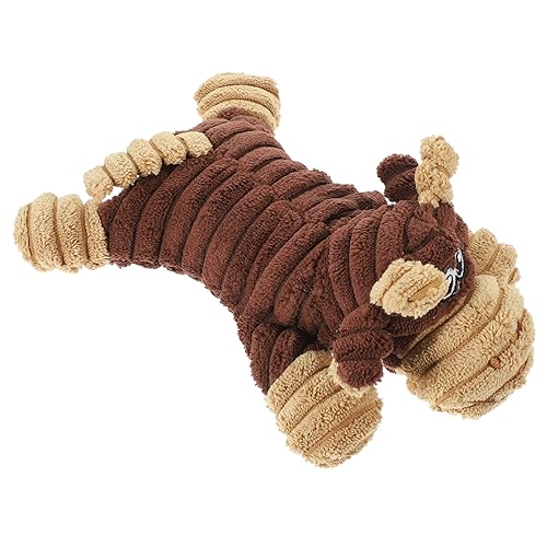 BELLIFFY Hundespielzeug Aus Plüsch Rinderform Mit Quietschfunktion Kauspielzeug Für Welpen Für Drinnen Und Draußen Fördert Aktives Spielen Und Zahnpflege von BELLIFFY