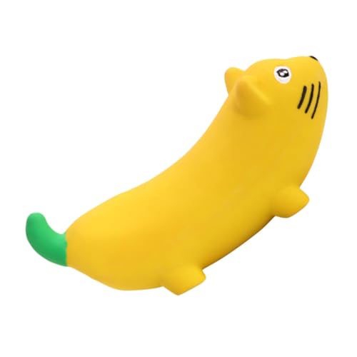 BELLIFFY Lustiges Latex Welpen Kauspielzeug mit Quietschfunktion Interaktives Hundespielzeug in Bananen Katzen Form Zahnreinigend Beißtfest für Kleine und Mittelgroße Hunde BELLIFFY Lustiges Latex Welpen Kauspielzeug mit Quietschfunktion Interaktives Hundespielzeug in Bananen Katzen Form Zahnreinigend Beißtfest für Kleine und Mittelgroße Hunde von BELLIFFY