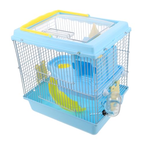 BELLIFFY Luxuriöser Hamsterkäfig mit Wasserspender Futterteller Rutsche Laufrad für Zwerghamster Mäuse Kleintiere Tragbarer Hamster Transportkäfig für Reisen und Zuhause BELLIFFY Luxuriöser Hamsterkäfig mit Wasserspender Futterteller Rutsche Laufrad für Zwerghamster Mäuse Kleintiere Tragbarer Hamster Transportkäfig für Reisen und Zuhause von BELLIFFY