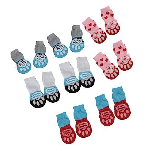 BELLIFFY Warme Socken für Hunde 16 Stück/8 Paar Haustierschuhe Weiche Baumwollsocken für Haustiere BELLIFFY Warme Socken für Hunde 16 Stück/8 Paar Haustierschuhe Weiche Baumwollsocken für Haustiere von BELLIFFY