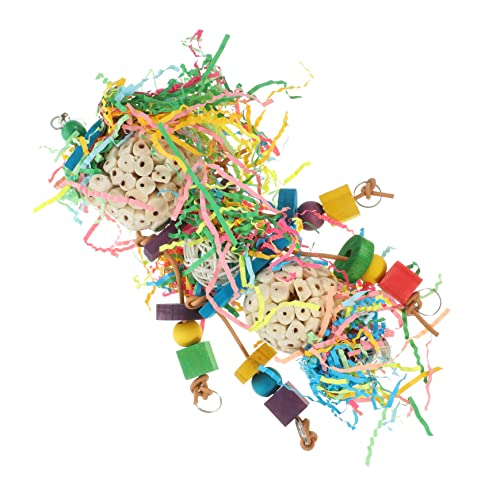 BELLIFFY Parrot Chewing Toy Für Vögel Hängendes Spielzeug Für Papageien Und Sittiche Sicheres Naturholz Fördert Kautätigkeit Und Beschäftigung Für Vogelkäfige von BELLIFFY