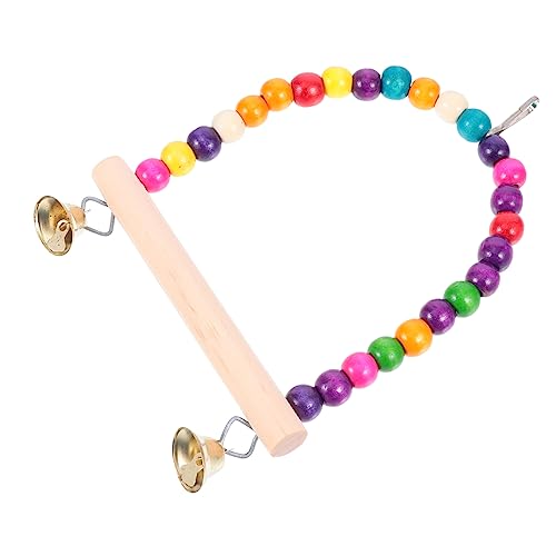 BELLIFFY Pet Bird Swing Für Papageien Hängendes Spielzeug Für Vögel Zum Klettern Und Spielen Mit Einfachem Aufbau Und Natürlichem Holzdesign von BELLIFFY