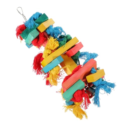 BELLIFFY Papageienspielzeug Hölzernes Beißspielzeug Hängendes Vogelkäfigspielzeug Kauspielzeug Für Papageien Sicheres Spielzeug Für Vögel von BELLIFFY