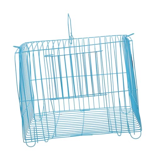 BELLIFFY Papageienkäfig tragbarer Reisekäfig für Vögel viel Platz sicherer Metallkäfig für die Haustierzucht Blauer Halbkreis BELLIFFY Papageienkäfig tragbarer Reisekäfig für Vögel viel Platz sicherer Metallkäfig für die Haustierzucht Blauer Halbkreis von BELLIFFY