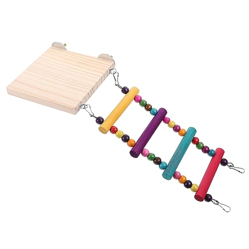 BELLIFFY Papagei Schaukel Leiter Spielzeug Vogel Klettern Trittleiter Holz Vogel Sitzstange Plattform Sicher Natürlich Für Sittich Finken Aras von BELLIFFY