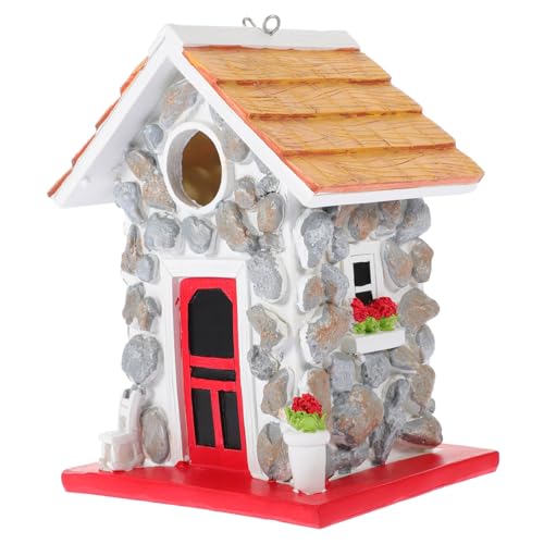 BELLIFFY Resin Vogelhaus Hängend Dekoration für Garten und Terrasse Sichere Niststätte für Installieren Langlebig und Robust für Vogelbeobachter BELLIFFY Resin Vogelhaus Hängend Dekoration für Garten und Terrasse Sichere Niststätte für Installieren Langlebig und Robust für Vogelbeobachter von BELLIFFY