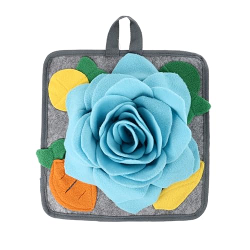 BELLIFFY Schnüffelmatte für Kaninchen Futterspielmatte für Haustiere mit Unregelmäßiger Oberfläche zur Beschäftigung und Stressreduktion Langlebiges Material Tragbar für Reisen Blau von BELLIFFY
