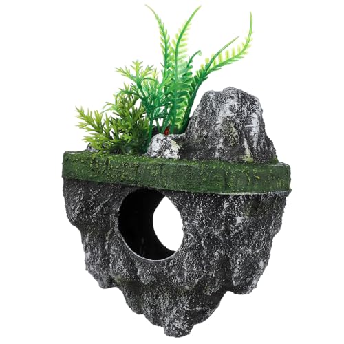 BELLIFFY Schwimmende Aquarium Deko Stein mit Realistischem Design Fischversteck und Landschaftsornament Vielseitig Einsetzbar für Verschiedene Aquarien Pflegeleichte Oberfläche Natürliche von BELLIFFY