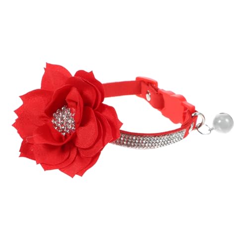 BELLIFFY Verstellbares Haustierhalsband Mit Blumenmuster Hundehalsband Aus Texturiertem Material Leichtes Katzenhalsband Mit Langlebigem Design Für Partys Und Ausflüge von BELLIFFY