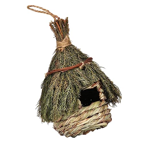 BELLIFFY Handgewebtes Vogelhaus Aus Seegras Für Außenbereich Naturbelassene Vogelbrutstätte Zur Gartendekoration Einfach Aufzuhängen Für Wellensittiche Und Kanarienvögel von BELLIFFY