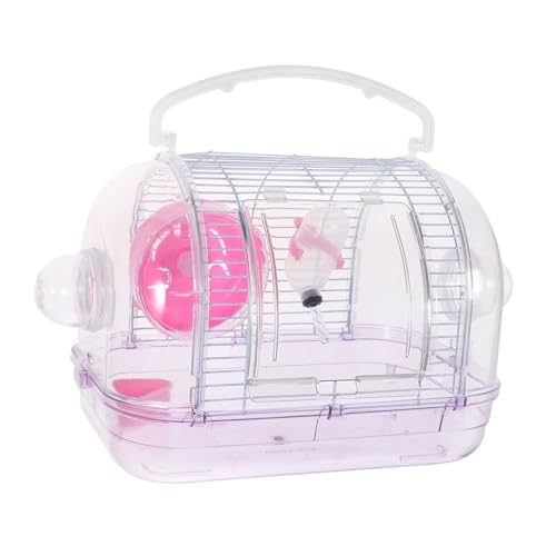 BELLIFFY Transparenter Hamsterkäfig Tragbare Kleintier Transportbox Sicher Leicht zu Reinigen Geeignet für Hamster Igel und Kleine Nager Unterwegs von BELLIFFY