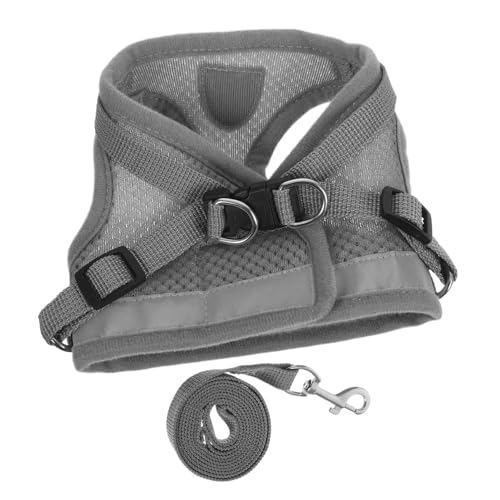 BELLIFFY Geschirr Und Leine Set Für Kätzchen Verstellbare Netzweste Für Kleine Haustiere Bequeme Passform Strapazierfähiges Material Inklusive Leine Für Outdoor-aktivitäten von BELLIFFY