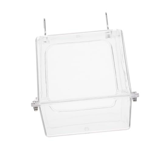 BELLIFFY Hängende Vogelbadewanne Aus Acryl Duschbox Für Papageien Und Kanarienvögel Sicher Zu Befestigen Und Langlebig von BELLIFFY