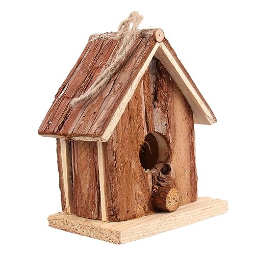 BELLIFFY Holz Vogelhaus Für Draußen Mit Schrägem Design Vogelnest Aus Holz Passend Für Kleine Bis Mittelgroße Vögel von BELLIFFY