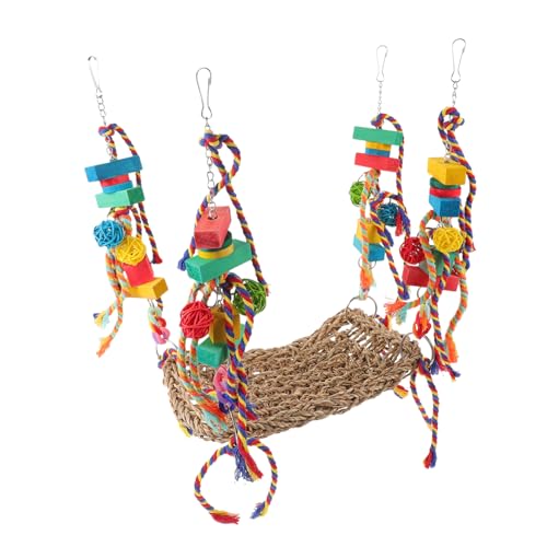 BELLIFFY Käfigspielzeug Für Vögel Hängematte Für Wellensittiche Und Papageien Woven Bird Swing Für Klettern Und Spielen Robust Und Installieren Komfortable Ruhezone Für Haustiere BELLIFFY Käfigspielzeug Für Vögel Hängematte Für Wellensittiche Und Papageien Woven Bird Swing Für Klettern Und Spielen Robust Und Installieren Komfortable Ruhezone Für Haustiere von BELLIFFY