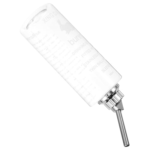 BELLIFFY Kaninchen Wasserspender Auslaufsicherer Trinkflasche Hängender Kleintiertränke 500 Ml Wasserbehälter von BELLIFFY