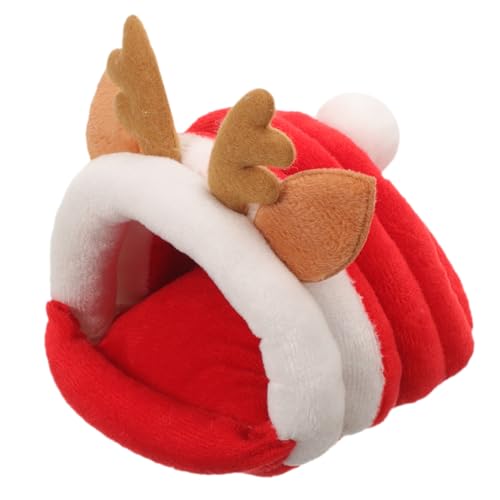 BELLIFFY Hamster Nest Für Kleine Haustiere Warmes Weihnachtsbett Im -Design Für Hamster Meerschweinchen Und Chinchillas Gemütliches Und Sicheres Schlafnest von BELLIFFY