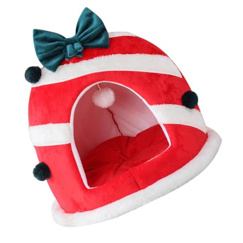 BELLIFFY Katzenbett Weihnachtliches Katzenhaus Für Hauskatzen Warmes Hundebett BELLIFFY Katzenbett Weihnachtliches Katzenhaus Für Hauskatzen Warmes Hundebett von BELLIFFY