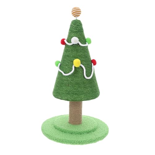 BELLIFFY Xmas Tree Cat Scratcher Hoch Natürlicher Sisal Kratzbaum Vertikaler Katzenkratzbaum Für Kätzchen Kratzspielzeug Weihnachtsbaum Design Und Platzsparend von BELLIFFY