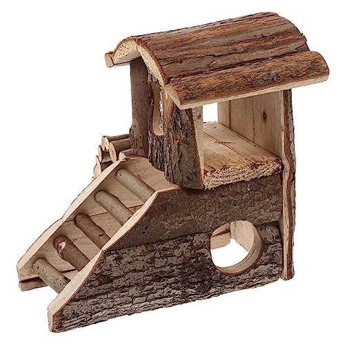 BELLIFFY Zweistöckiges Blockhaus für Hamster Käfig für Meerschweinchen Zubehör für Meerschweinchen Igel hamsterhaus Hamster Spielzeug Hamster nach Hause dekoratives Rattenhaus hölzern BELLIFFY Zweistöckiges Blockhaus für Hamster Käfig für Meerschweinchen Zubehör für Meerschweinchen Igel hamsterhaus Hamster Spielzeug Hamster nach Hause dekoratives Rattenhaus hölzern von BELLIFFY