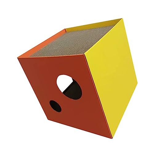 BELLIFFY Stabile Katzenkratzbox Für Hauskatzen Interaktives Haustierspielzeug Kratzbaum von BELLIFFY
