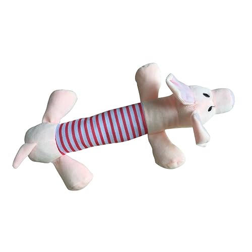BELLIFFY Plüsch-Haustier-hundespielzeug Mit Quietschern Und Quietschspielzeug Für Kleine Hundewelpen Kauspiel Haustierprodukte Streifenmuster von BELLIFFY