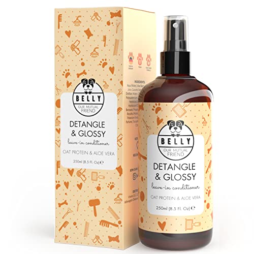 Belly® Pflegender Hunde Conditioner - 250ml - Hundeparfüm gegen Geruch & Entfilzungsspray Hunde, Hundepflege Entfilter Hund - Fellpflege Hund als Ergänzung zu Hundeshampoo, Conditioner Hund von BELLY OUR MUTUAL FRIEND