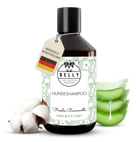 Belly® Sensitives Hundeshampoo - 250ml - Natürliches Shampoo Hund Empfindliche Haut, Frisches Baumwollaroma, Allergen- und Parabenfrei - Feuchtigkeitsspendendes Hundeshampoo auf Pflanzenbasis Belly® Sensitives Hundeshampoo - 250ml - Natürliches Shampoo Hund Empfindliche Haut, Frisches Baumwollaroma, Allergen- und Parabenfrei - Feuchtigkeitsspendendes Hundeshampoo auf Pflanzenbasis von BELLY OUR MUTUAL FRIEND