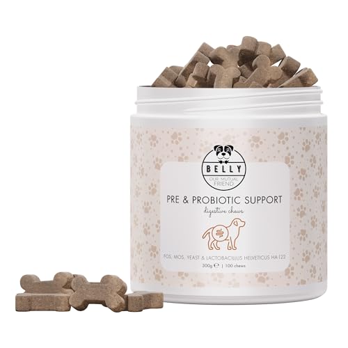 Belly Probiotika Hund - 100 Snacks - Verdauungssnacks mit Probiotika für Förderung der Darmregulierung & Verdauung, Snack Hund Darmflora aufbauen von BELLY OUR MUTUAL FRIEND