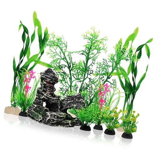 BELOWSYALER Künstliche Pflanze für Aquarien, Terrarien, Garnelen, Gras, Ornamente, Grün von BELOWSYALER