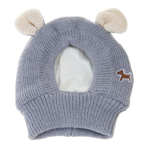 Strickmütze für Hunde und Katzen, Cosplay-Kostüm, Häkeln, Haustier, Cartoon-Ohr, Haustier-Party, Verkleidung, Outdoor, Spazierengehen, Stricken, warm und bequem, Winter-Accessoire, Party von BELOWSYALER
