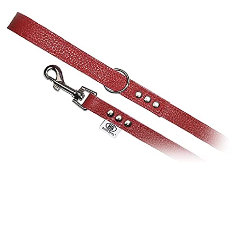 BUDDY BELT All Pebble Grain Leather Red Leash - Premium Edition (1,9 cm x 1,2 m) von BUDDY BELT