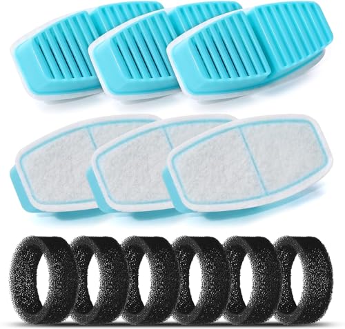BEMOONY Katzenbrunnen-Filter, 6 Kohlefilter + 6 Schwämme, Multi-Filtration, für 3.2L Trinkbrunnen für Katze(H7), Filtration von Schwebehaaren, Wasserenthärtung von BEMOONY
