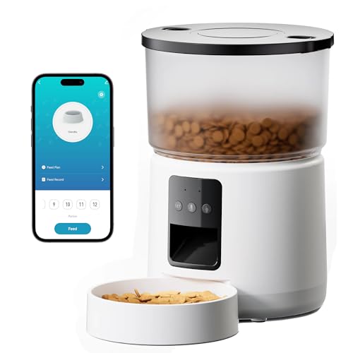 Futterautomat Katze - 5G/2.4G WiFi Katzenfutter Automat - Futterspender Katze Verbinden APP - Fernfütterung - 1-10 Mahlzeiten pro Tag - mit Aufnahmefunktion - Duale Stromversorgung - 3L Weiß Futterautomat Katze - 5G/2.4G WiFi Katzenfutter Automat - Futterspender Katze Verbinden APP - Fernfütterung - 1-10 Mahlzeiten pro Tag - mit Aufnahmefunktion - Duale Stromversorgung - 3L Weiß von BEMOONY