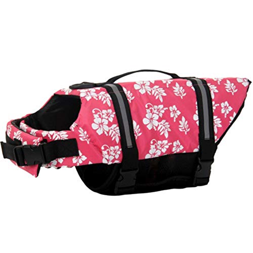 BENHAI Hunde Schwimmweste Schwimmweste Hunde Hund Schwimmweste Hund Schwimmweste Hundemäntel wasserdicht und warm Hund Schwimmjacke pink1,XXL von BENHAI